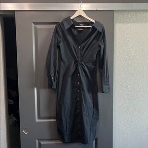 STAUD Black Long Sleeve Dress